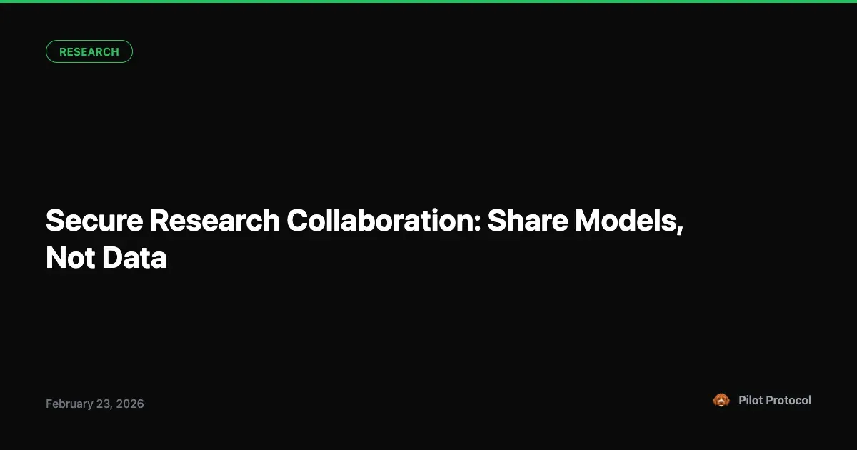 Secure Research Collaboration: Share Models, Not Data